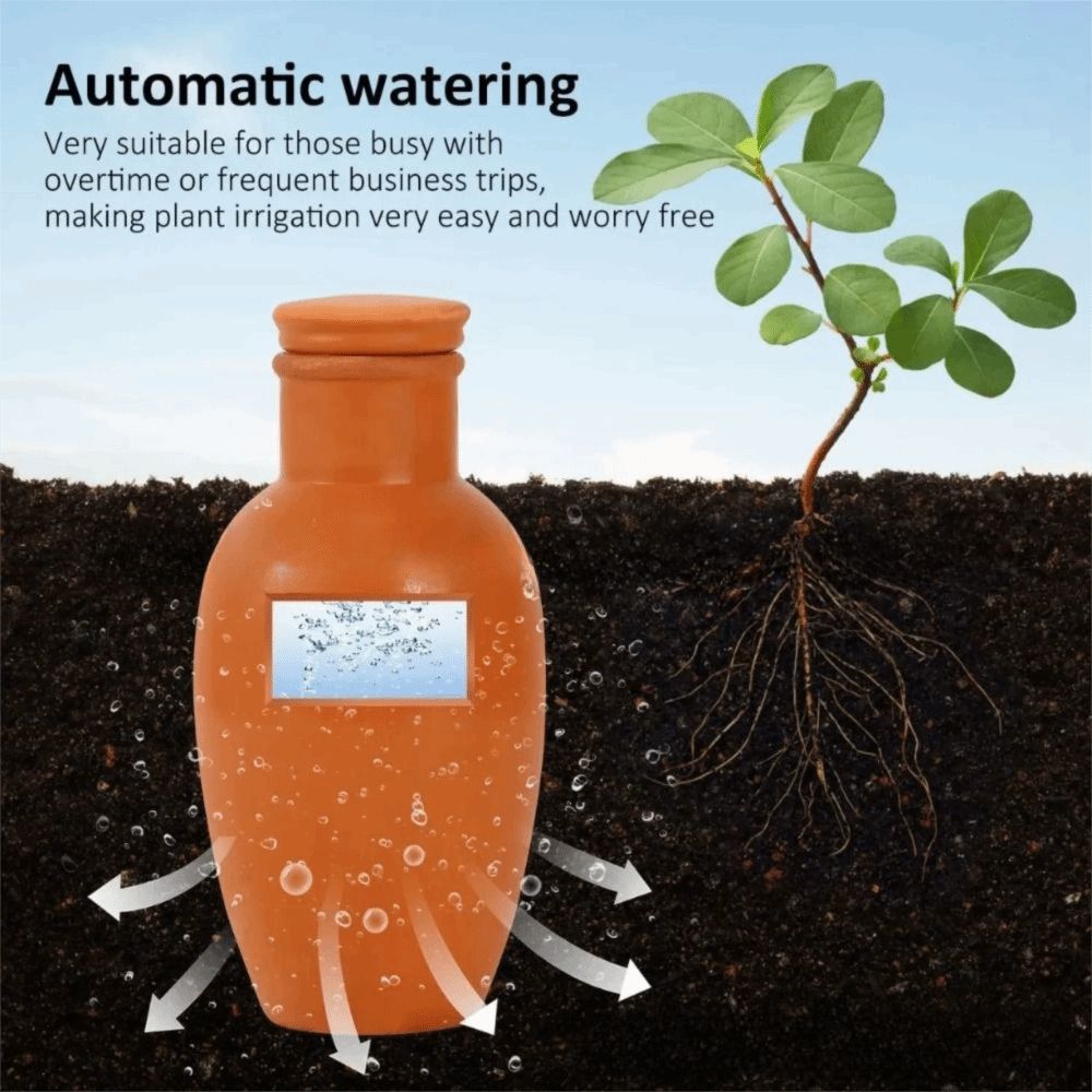 Urban Farming System - 4Pcs Terracotta Material Automatic Self Watering